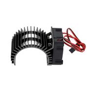 Create idea Dissipateur Thermique Électrique pour Moteur Équipé d'un Ventilateur de Refroidissement 5V Radiateur de Moteur RC 30 mm pour Voiture Électrique RC à Échelle 1/10 Moteur 540/550 Noir