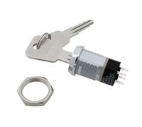 Create idea Interrupteur électronique à Double Clé 4 Broches 2NO-2NC 2A/250V 4A/125V 19mm Adapté à Divers Panneaux Et Boîtiers de Commande