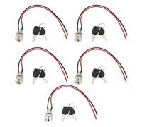 Create idea Interrupteur Pré-câblé 12 Mm DC 24 V avec Verrouillage pour Karts Et Scooters à Essence 5 Pièces