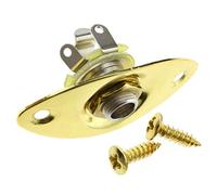 Create idea Jack Douille Sortie Plaque et vis Style Ovale Remplacement pour Strat Stratocaster Guitare électrique Doré