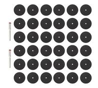 Create idea Kit de 36 Disques de Coupe Rotatifs de 22 Mm pour Couper Tailler Et ébavurer Le Bois avec Mandrin (noir)