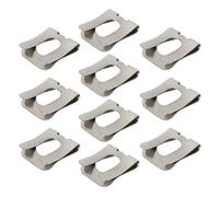 Create idea Lot de 10 Clips de Fixation pour Axe de Diamètre M8 en Nickel 65 Manganèse Clips de Fixation Rapides écrous en U Vis (17,8 X 14,1 X 8 Mm)