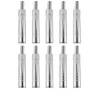Create idea Lot de 10 Connecteurs Jack Mono Femelles 6,35 Mm pour Microphone Et Guitare