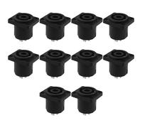 Create idea Lot de 10 connecteurs Speakon femelle à 4 broches pour haut-parleur audio amplificateur de haut-parleur carré 4 pôles compatible avec Neutrik Speakon NL4MP/NL4MPR/NL4FC