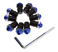 Create Idea Lot de 10 écrous de carénage pour pare-brise de moto Bleu