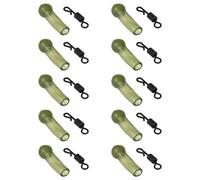 Create idea Lot de 10 Embouts de Pêche à Verrouillage Rapide de Style Européen pour La Pêche à La Carpe à La Tanche Et Au Barbeau