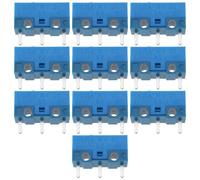 Create idea Lot de 10 Micro-interrupteurs de Souris 0,74 N Durée de Vie de 20 Millions de Points Blancs Coque Bleue pour La Plupart des Souris