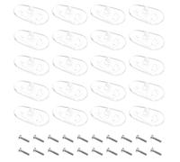 Create idea Lot de 10 paires de plaquettes de nez en silicone transparent avec vis pour lunettes de 14 x 7 mm