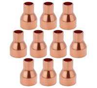 Create idea Lot de 10 réducteurs de connexion à souder en cuivre de 15 mm à 8 mm pour la plomberie - Connecteur droit - Raccord à pression
