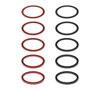 Create idea Lot de 10 rondelles de moyeu de Roue d'inertie de Rechange pour la Plupart des vélos 7, 8, 9, 10, 11 Vitesses Cassette Noire et Rouge