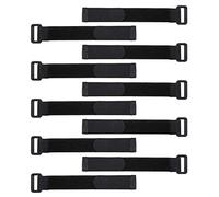 Create idea Lot de 10 sangles de batterie autocollantes noires avec boucle 20 x 200 mm auto-agrippantes pour drones, quads, voitures télécommandées