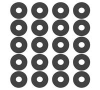 Create idea Lot de 100 rondelles plates en caoutchouc M6 - 19,5 x 6,7 x 1,5 mm - Œillets en caoutchouc pour robinet, tuyau, tuyau d'eau, boulon de fixation - Noir