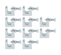 Create idea Lot de 10pcs Colliers de Serrage de Support M8 Adaptés à La Fixation de Tuyaux de Conduites de Ventilation Et de Tuyaux d'arrosage Sur des Supports en Acier