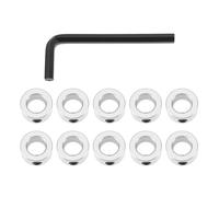 Create idea Lot de 10pcs Colliers de Verrouillage d'arbre de 8mm Anneaux de Verrouillage à Vis Mère T5 Imprimante 3D Anneau de Fixation à Vis en Acier Inoxydable avec Clé Hexagonale Argent