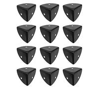 Create idea Lot de 12 équerres décoratives pour coins de 25 mm - Noir