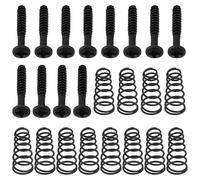 Create idea Lot de 12 vis de micro à bobine simple de 3 mm compatibles avec Fender Squier 3 x 6 x 20 mm Noir