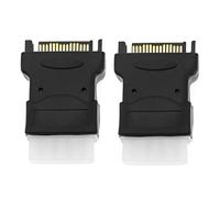 Create idea Lot de 2 adaptateurs 4 Broches mâles IDE Molex vers SATA 15 Broches mâles Molex vers SATA pour Alimentation HHD/SSD/DVD RW/Disque Dur