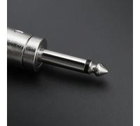 Create idea Lot de 2 adaptateurs audio XLR à 3 broches vers prise jack mâle mono 6,35 mm (1/4"), argent, pour microphone audio
