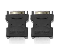 Create idea Lot de 2 adaptateurs femelles IDE Molex vers SATA 15 broches mâles Molex vers SATA pour alimentation HHD/SSD/DVD RW/disque dur