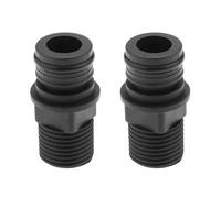 Create Idea Lot de 2 adaptateurs noirs de 1,27 cm BSP mâle vers connecteur rapide de 1,9 cm