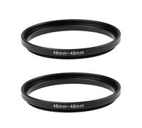 Create idea Lot de 2 adaptateurs pour filtre d'objectif d'appareil photo 48-49 mm permettant des filtres et des capots de 49 mm sur filetage de 48 mm