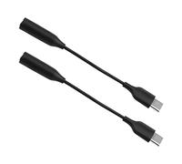 Create idea Lot de 2 adaptateurs USB C vers Prise Casque 3,5 mm compatibles avec Huawei P40/P30/P20 Mate 30/30 Pro/20/20 Pro compatibles avec Samsung GA axy S21/S20/S20+Ultra/S10/S9 Noir