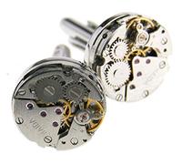 Create idea Lot de 2 boutons de manchette en forme de montre pour homme
