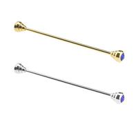 Create idea Lot de 2 broches en métal pour col de chemise pour homme, garçon, père, mari, amoureux, 6.4cm, Cuivre, métal, strass, argent