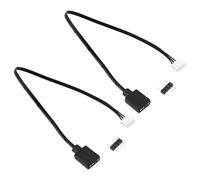 Create idea Lot de 2 câbles Audio pour contrôleur de Ventilateur 5 V ARGB 3 Broches vers 4 Broches Compatible avec Coolmoon