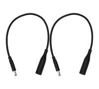 Create idea Lot de 2 Câbles Convertisseurs d'alimentation pour Ordinateur Portable 7,4 Mm Femelle vers 4,5 Mm Mâle Compatible avec Dell Inspiron Latitude Studio XPS Vostro 30 Cm