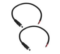 Create idea Lot de 2 câbles d'alimentation CC 5,5 mm x 2,5 mm mâle vers câble nu 16 AWG 30 cm pour pédale de guitare CCTV caméra de surveillance