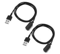 Create idea Lot de 2 câbles de charge USB à connecteur magnétique de 1 m compatibles avec la montre intelligente Suunto 9 Spartan EON Core Ultra HR 9 Bar D5 - Noir