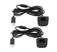 Create idea Lot de 2 câbles de charge USB de rechange compatibles avec manette Xbox 360/360 Slim Noir