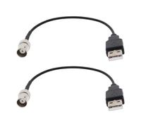 Create idea Lot de 2 Câbles RG174 BNC Femelle vers Connecteur USB 2.0 Mâle Adaptateur de Câble de Données d'ordinateur Adapté Au Test Coaxial d'alimentation (20 Cm 50 Ohms)