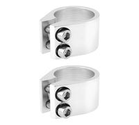 Create idea Lot de 2 Colliers de Serrage de Tige de Selle de Vélo à Dégagement Rapide en Alliage D'aluminium de 31,8 Mm Argent