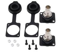 Create idea Lot de 2 connecteurs BNC D-Type 75 Ohm pour vidéo SDI 31 x 26 mm Noir
