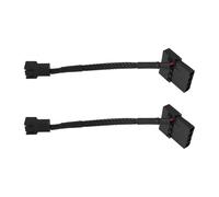 Create idea Lot de 2 connecteurs d'alimentation M-Olex à 4 broches vers 3 broches - Câble court de 13 cm avec manchon pour modification et mise à niveau de l'alimentation du ventilateur d'ordinateur