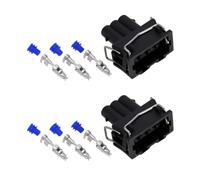 Create idea Lot de 2 connecteurs de faisceau de câbles de voiture à 3 broches 357972753 - Connecteur électrique étanche avec bornes compatibles avec VW - Compatible avec Seat - Compatible avec Skoda