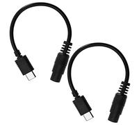 Create idea Lot de 2 convertisseurs de Type C mâle vers DC 5,5 x 2,1 mm Femelle pour Ordinateur Portable Lecteur DVD Bluetooth Audio DC 5 V-12 V Alimentation 15 cm