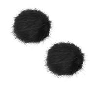 Create idea Lot de 2 Housses de Protection Coupe-vent en Peluche pour Microphone Lavalier Compatible avec Rode Wireless Pro GO II Système de Microphone sans Fil Style à Cheveux Courts