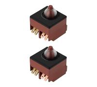 Create idea Lot de 2 interrupteurs de meuleuse d'angle de rechange compatibles avec Makita 9553NB 9554 9555 9557HN 9557HB 9558NB PJ7000 GA4530, Bouton Poussoir ON-OFF Rouge