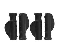 Create idea Lot de 2 paires de poignées de déambulateur de 22 mm, poignées droites et gauches, poignées ergonomiques en PVC, pièces de rechange, noir