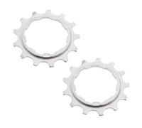Create idea Lot de 2 pignons de cassette de vélo en acier à vitesse unique compatibles avec Shimano HG Series pour VTT et vélos de route, argenté
