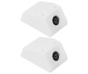 Create idea Lot de 2 Prises Coaxiales d'antenne à Montage en Surface Unique pour La Réception des Signaux TV Et Radio FM