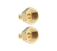 Create idea Lot de 2 raccords cannelés en laiton de 10 mm à 1,27 cm BSP femelle, raccord de tuyau, adaptateur coupleur pour carburant, air, gaz, eau, huile