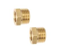 Create idea Lot de 2 Raccords Réducteurs Courts en Laiton M14 X 1,5 Mâle Vers M10 X 1,0 Femelle 11,4 X 14 Mm pour Manomètre