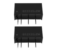 Create idea Lot de 2 relais de module d'alimentation isolé à 4 broches B1212S-2W 20 x 14 mm pour domotique industrielle - Noir