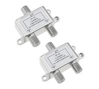 Create idea Lot de 2 répartiteurs coaxiaux numériques 2 voies pour signaux TV HD/TV satellite/amplificateurs 5-2400 MHz