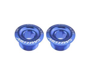 Create idea Lot de 2 vis de fixation pour pédalier de VTT en alliage d'aluminium CNC compatibles avec Shimano HollowTech II Deore XT SLX Saint & Zee (Mtb) Bleu