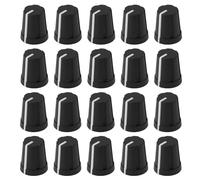 Create idea Lot de 20 capuchons de bouton de commande du corps en caoutchouc en forme de D 6 x 14 mm pour potentiomètre de mixage